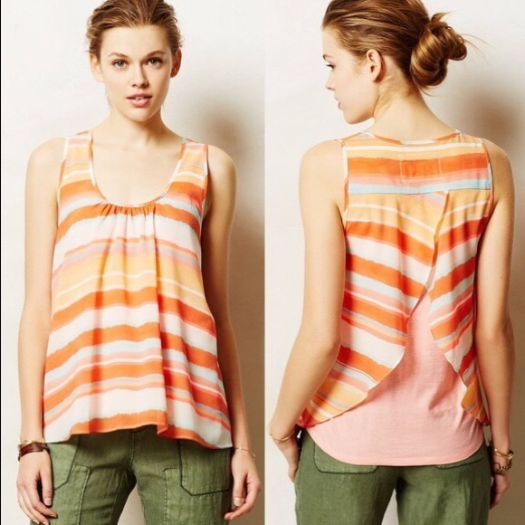 Anthropologie Meadow Rue Merlin Striped Tank - Picture 2 of 5